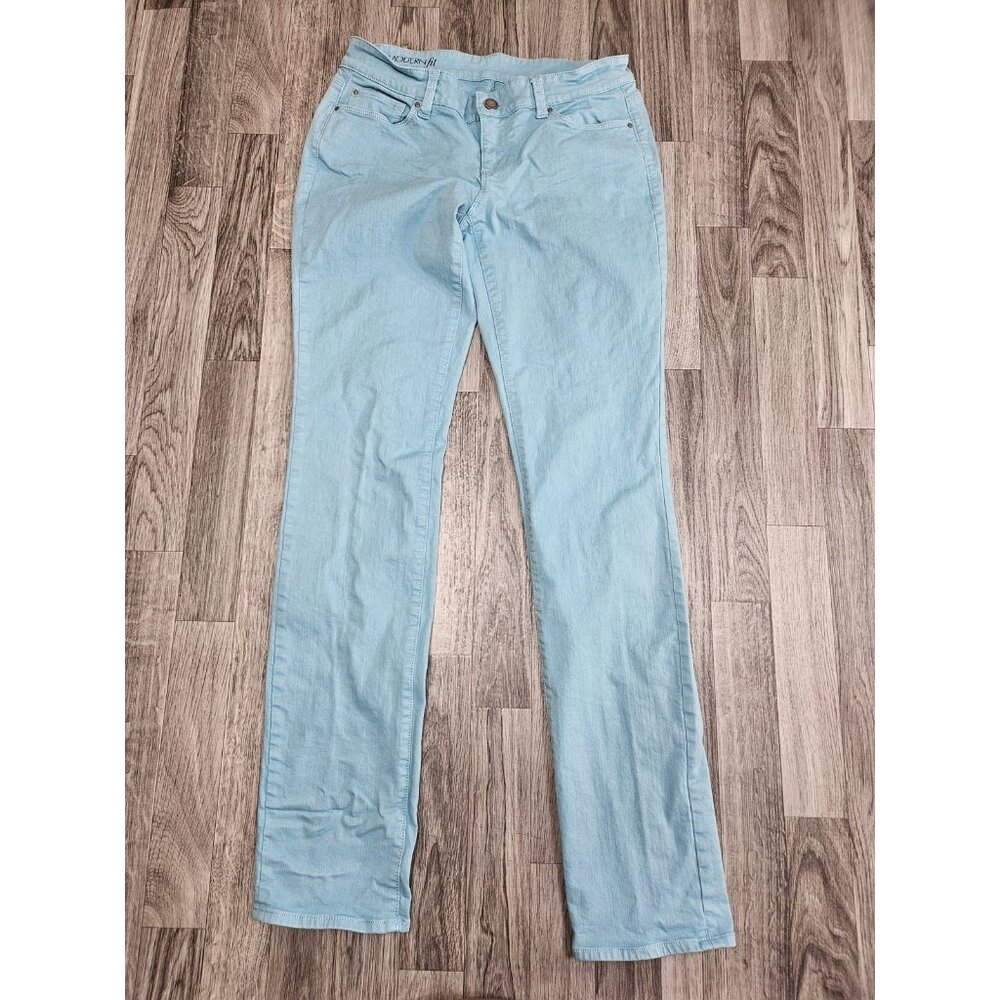 (3/$35) Ann Taylor Pants Womens 4 Blue Modern Fit Straight Stretch Denim Jeans